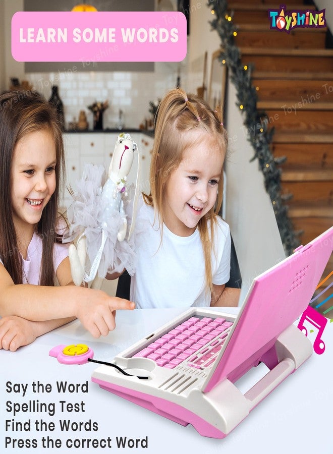 Toyshine Laptop with 20 Activities with Mouse Kids Learning Laptop Educational Toy Boys Girls Toddler Learner Games Music (Pink) - Image 5